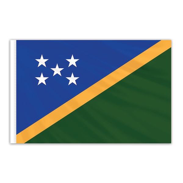 Global Flags Unlimited Solomon Islands Indoor Nylon Flag 3'x5' 202939